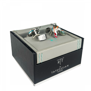 Manžetové knoflíčky Tateossian Kohout – Rhodium & Enamel
