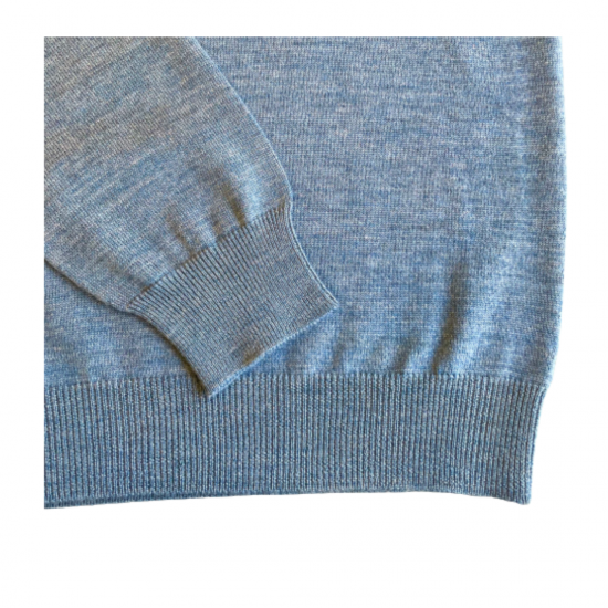 Luxury Italian polo sweater without buttons