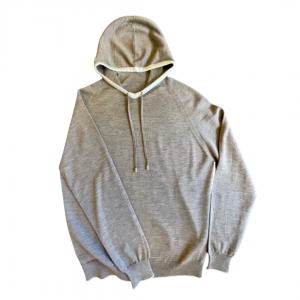 Svetr s kapucí 100% merino vlna vel.50